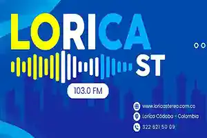 Logo de Lorica con colores vibrantes y ondas de sonido.