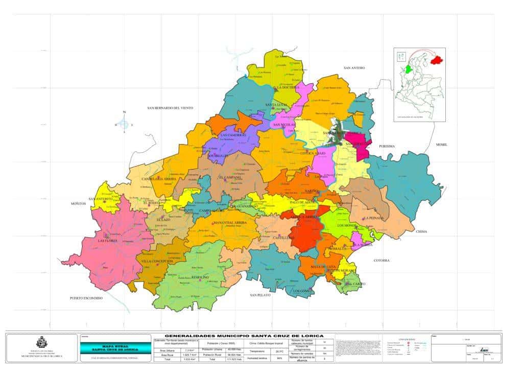 Mapa Zona Rural Lorica 1